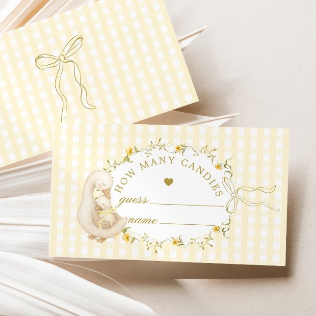 Silly Goose How many candies Baby Shower Enclosure Card (Creator Uploaded)