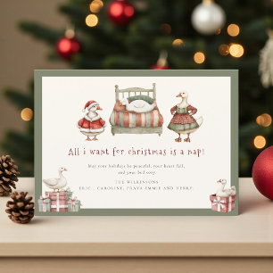 Silly Goose humor christmas holiday greetings card