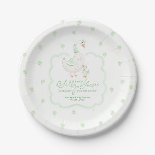 Silly Goose Is Almost On The Loose Baby Shower Paper Plate