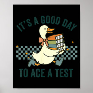 Silly Goose Its A Good Day to Ace A Test Students Poster
