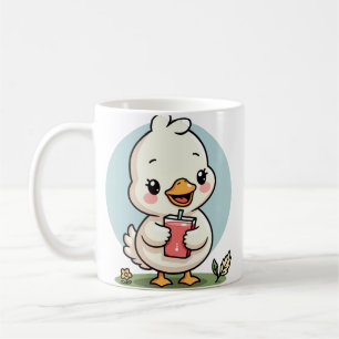 Silly Goose Juice Box Cute Bird Funny Sticker Coffee Mug