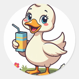 Silly Goose Juice Funny Bird Humour Sticker