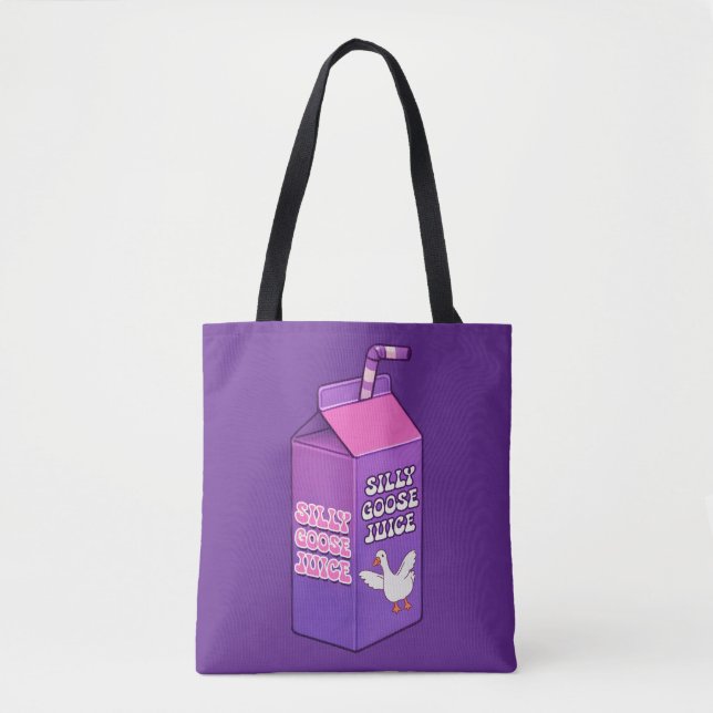 Silly Goose Juice Funny Farm Humour Meme Club  Tote Bag (Front)
