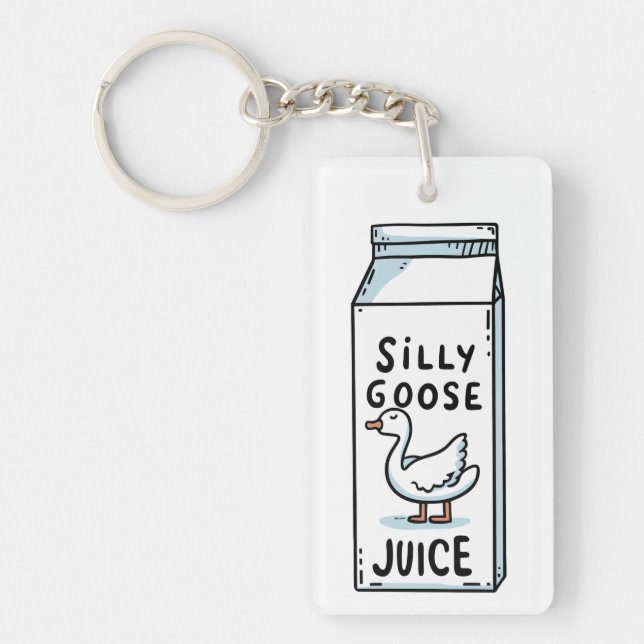Silly goose juice keychain (Front)