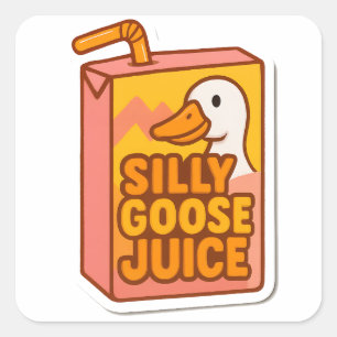 Silly Goose Juice Square Sticker