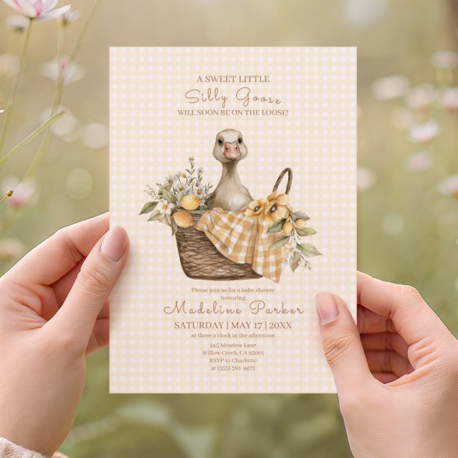 Silly Goose Lemon Baby Shower Invitation (Creator Uploaded)