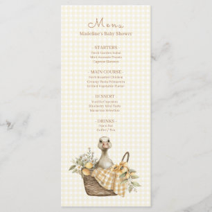 Silly Goose Lemon Baby Shower  Menu