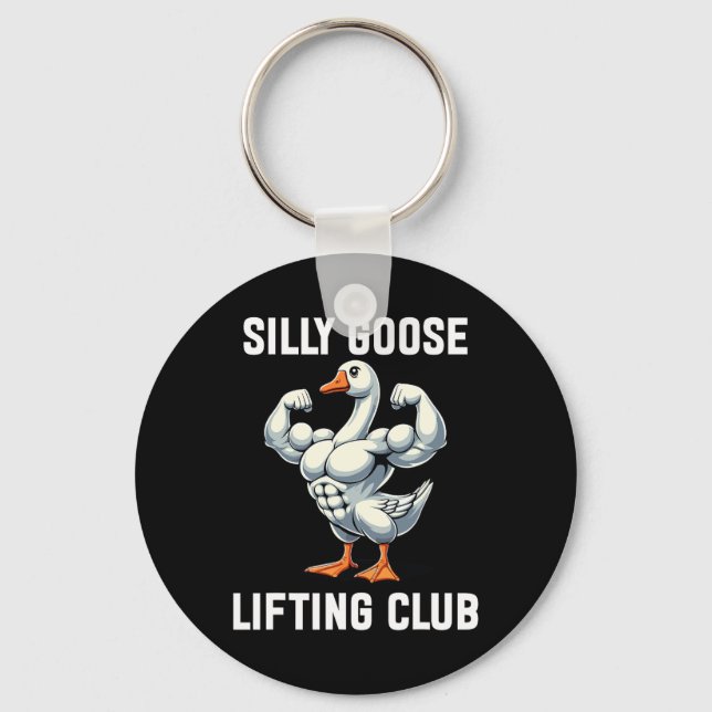 Silly Goose Lifting Club  Keychain (Front)
