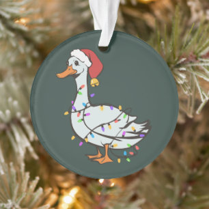 Silly Goose Light Christmas Funny Duck Xmas Lights Ornament