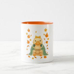 Silly Goose & Mallard Ducks Fall   Cozy Autumn Wat Two-Tone Coffee Mug