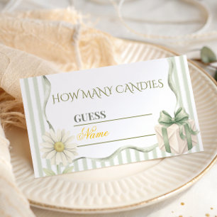 Silly Goose Neutral Baby Shower How Many Game Enclosure Card