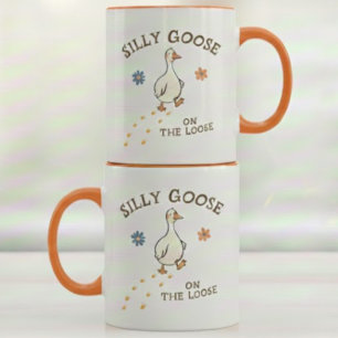 Silly Goose On The Loose Cute Funny Gift Birthday  Mug