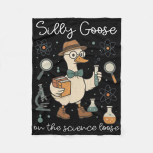 Silly Goose On The Science Loose Educator Teacher  Fleece Blanket