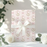 Silly Goose Pink Bow crest Vintage baby shower Wrapping Paper<br><div class="desc">Silly Goose Pink Bow crest Vintage baby shower Wrapping Paper 
Matching items are available.</div>
