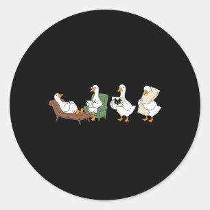 Silly Goose Psych Nurse Mental Health Psychiatry N Classic Round Sticker