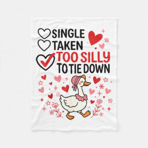 Silly Goose Romantic Status Funny Love Life Dating Fleece Blanket