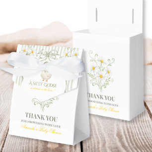 Silly Goose Sage Green Gender Neutral Baby Shower Favor Box