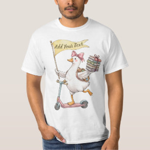 Silly Goose Scooter Back to School Customizable T-Shirt