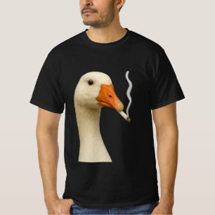 Silly Goose Smoke Meme Smoking Goose Cigarette T-Shirt