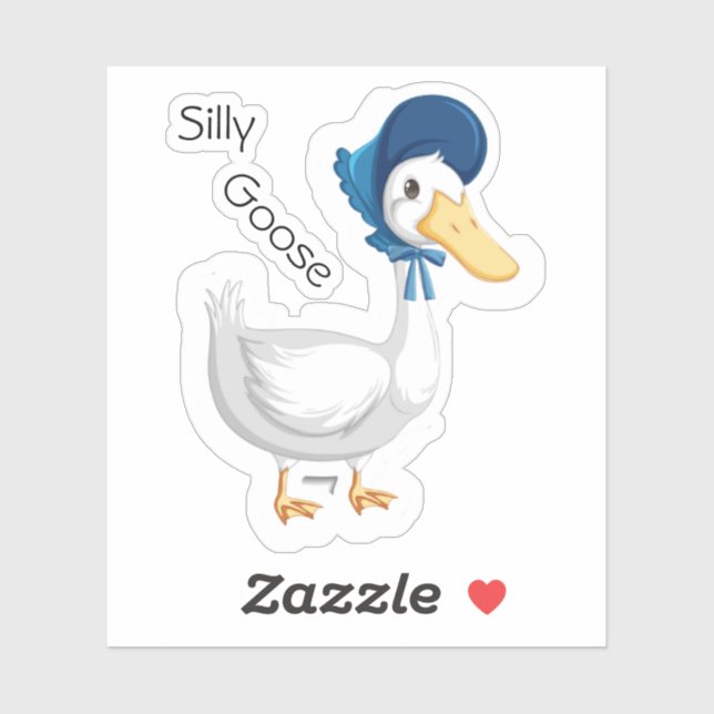 Silly Goose Sticker, Funny stickers, Water bottle  (Sheet)