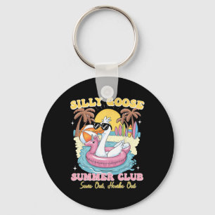 Silly Goose Summer Club Summer Vacation Beach Wome Keychain
