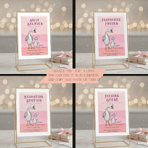 Silly Goose Universal Party Sign Template Edit