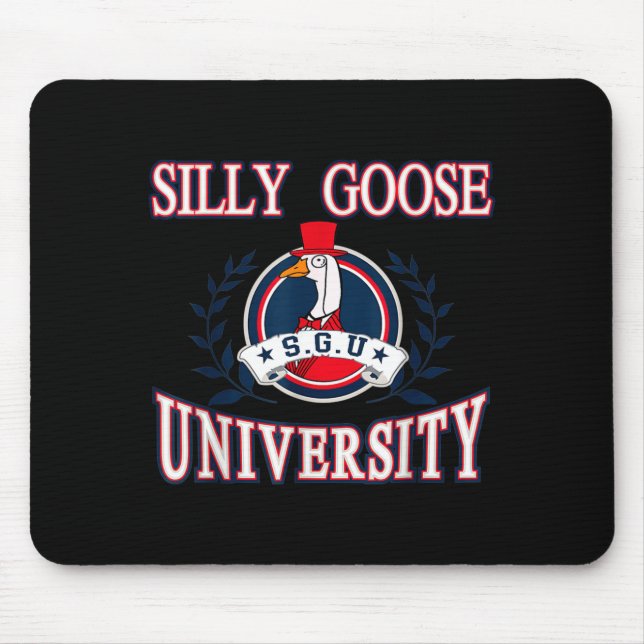 Silly Goose University Funny Meme Mouse Pad (Front)