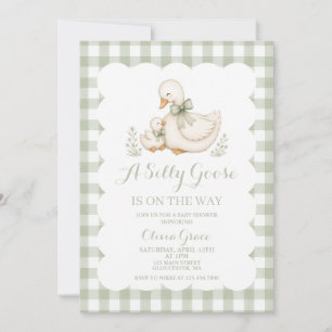 Silly Goose Vintage Daisy Baby Shower Invitation