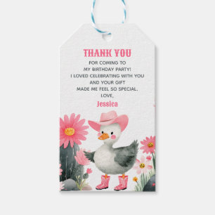 Silly Goose Western Kids Birthday Party Thank You Gift Tags