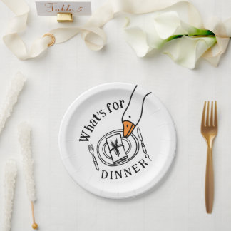 Silly Goose What's for Dinner Paper Plate