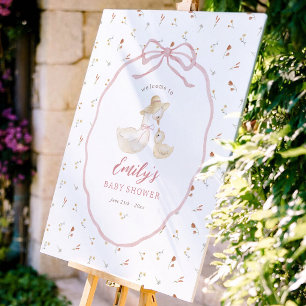 Silly Goose Wildflower Baby Shower Welcome Poster
