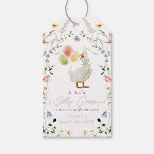 Silly Goose Wildflower Floral Baby Shower Gift Tags