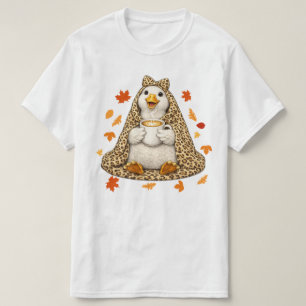 Silly Goose Wrapped in Leopard Blanket with Coffee T-Shirt