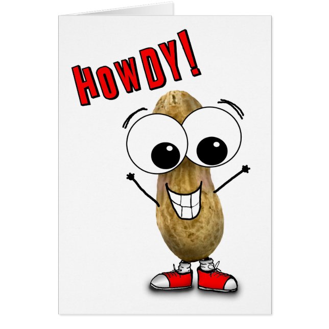Silly Howdy Googly Eyed Peanut Hi Card (Front)
