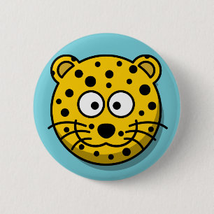 Silly Leopard Button