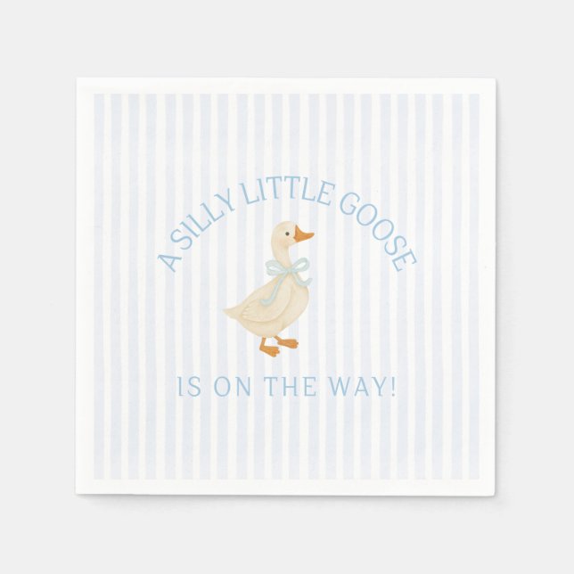 Silly Little Goose Baby Shower  Napkin (Front)