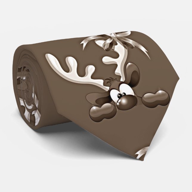 SILLY LITTLE REINDEER CHRISTMAS TIE (Rolled)