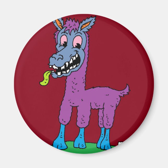 Silly llama Monster Magnet (Front)