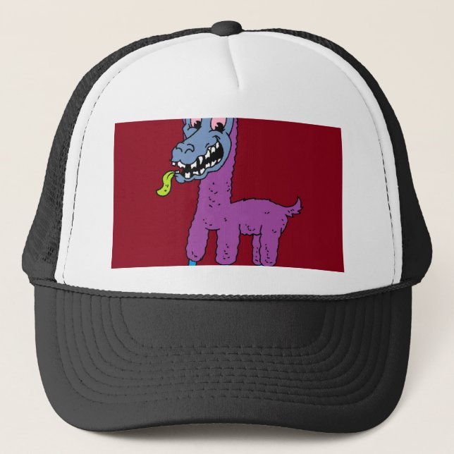 Silly llama Monster Trucker Hat (Front)