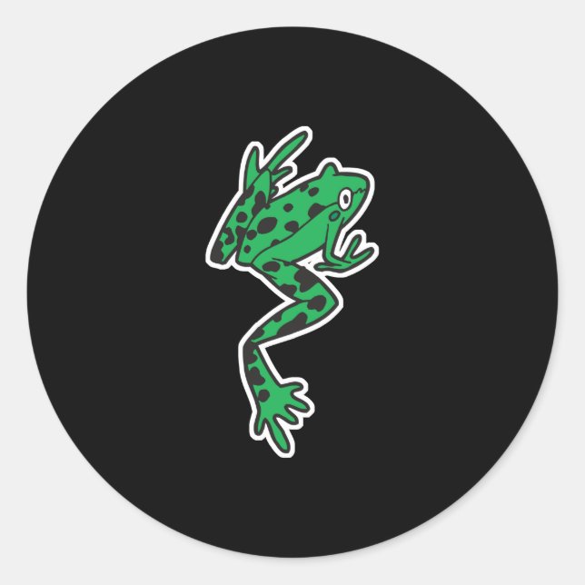 silly long legs tree frog classic round sticker (Front)