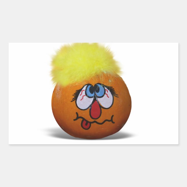 Silly Mini Pumpkin Face Sticker (Front)
