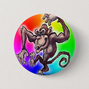 Silly Monkey 2 Inch Round Button