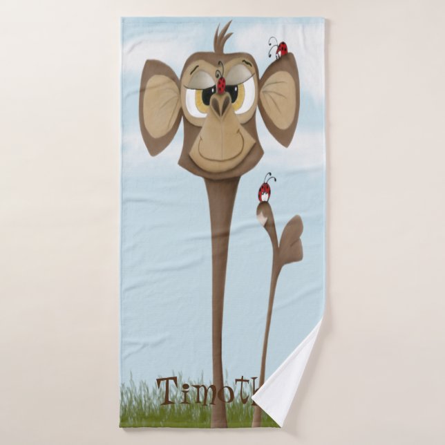 Silly Monkey and Ladybugs Bath Towel Set (Bath Towel)