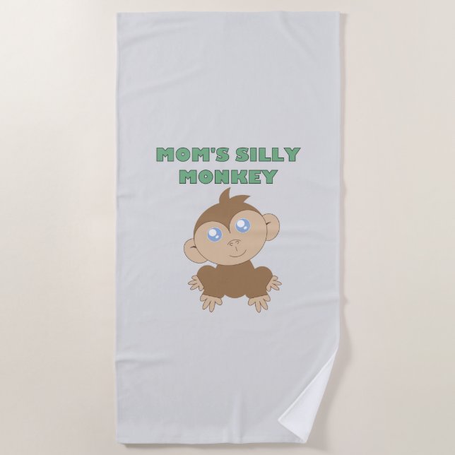 Silly Monkey - Beach Towel (Front)