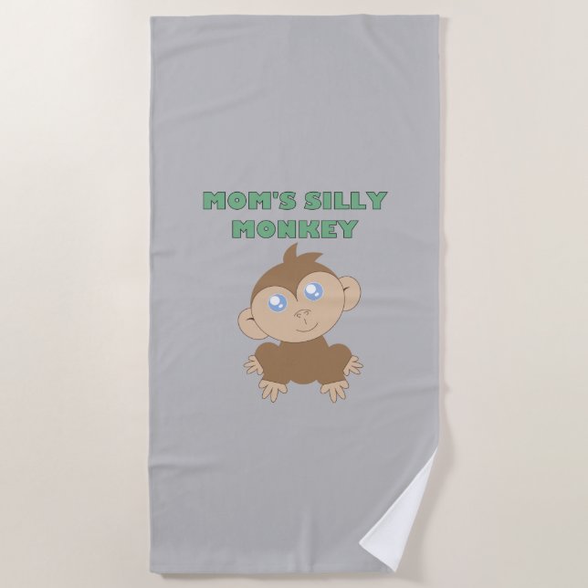 Silly Monkey - Beach Towel (Front)