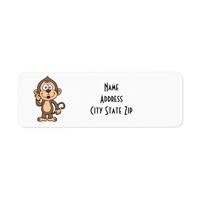 **SILLY MONKEY CARTOON** RETURN ADDRESS LABELS (Front)