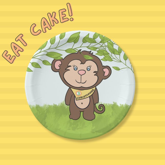 Silly Monkey Party Paper Plate (Creator Uploaded)