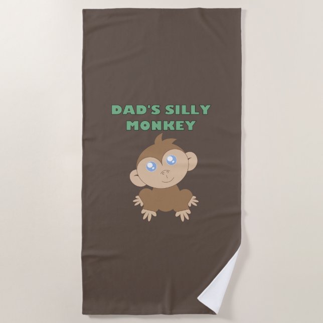 Silly Monkey - Serviette de plage (Devant)