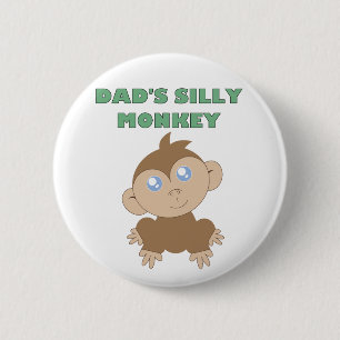 Silly Monkey - Standard, 2¼ Inch Round Button 2 Inch Round Button