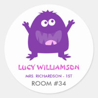 Silly Monster Classroom Name Tag Label